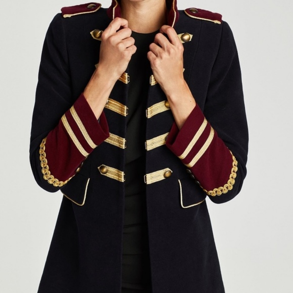 Military velour blazer